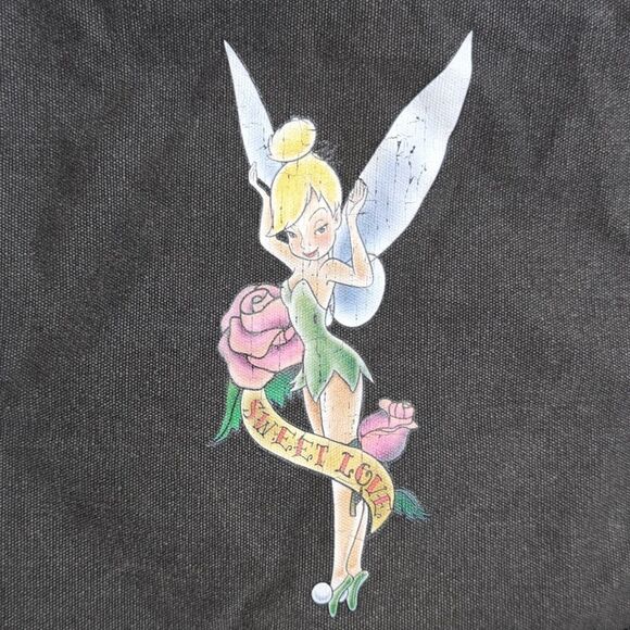Tinkerbell Black Denim Crossbody Bag - Picture 2 of 8